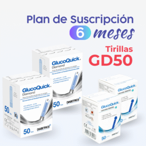 Plan de suscripción 6 meses Tiras Glucoquick Diamond GD50